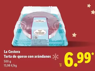 La Cestera - Tarta De Queso Con Arándanos 