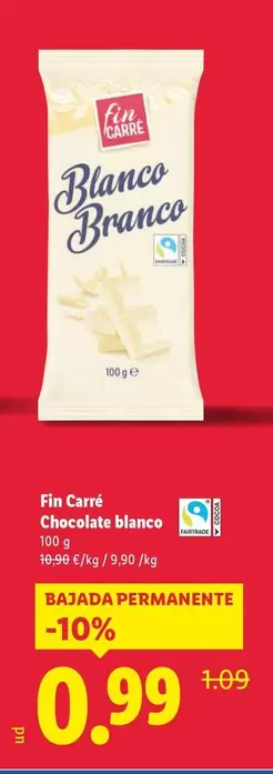 Fin Carré - Chocolate Blanco