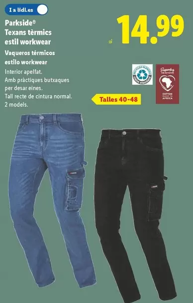 Parkside - Vaqueros Térmicos Estilo Workwear