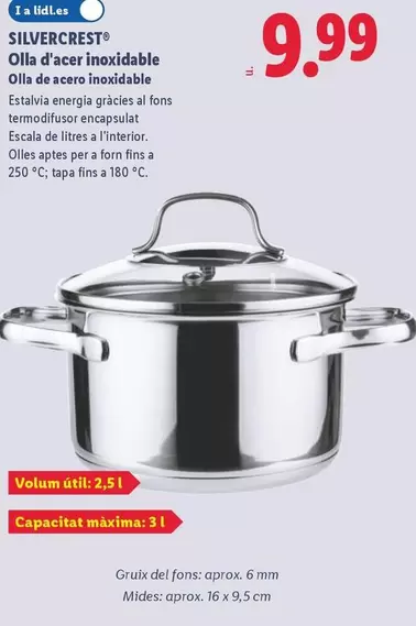 SilverCrest - Olla De Acero Inoxidable