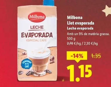 Milbona - Leche Evaporada