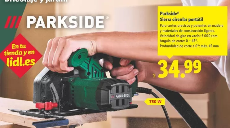 Parkside - Sierra Circular Portátil