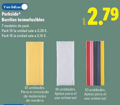 Parkside - Barritas Termofusibles