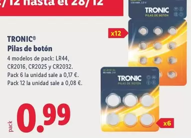Tronic - Pilas De Botón