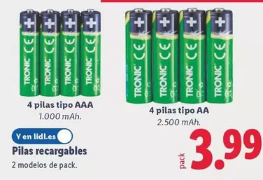 Tronic - Pilas Recargables