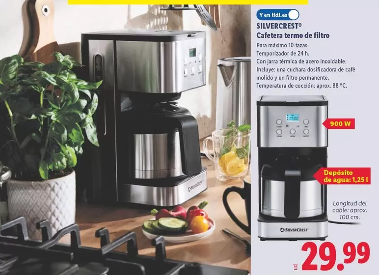 SilverCrest - Cafetera Termo De Filtro 