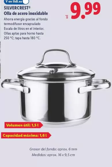 SilverCrest - Olla De Acero Inoxidable