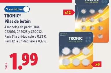 Tronic - Pilas De Botón