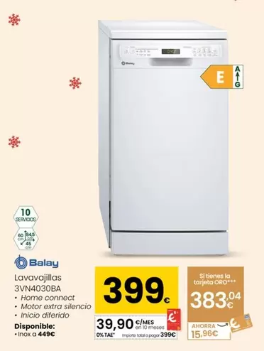 Balay - Lavavajillas 3VN4030BA 