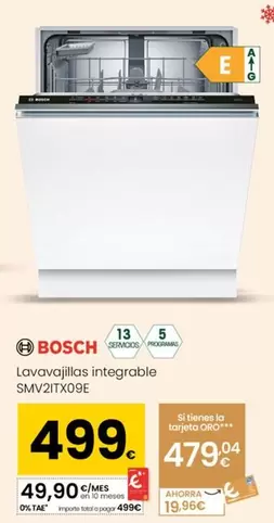 Bosch - Lavavajillas Integrable SMV2ITX09E