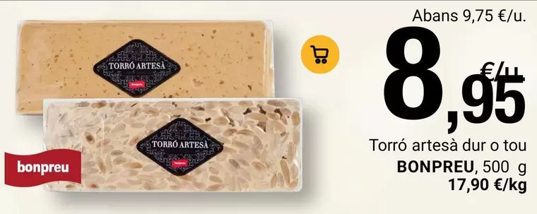 bonpreu - Torró Artesà Dur O Tou