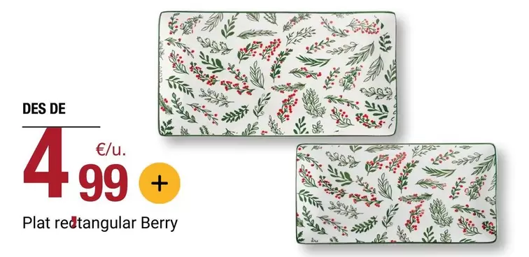 Plat Redtangular Berry