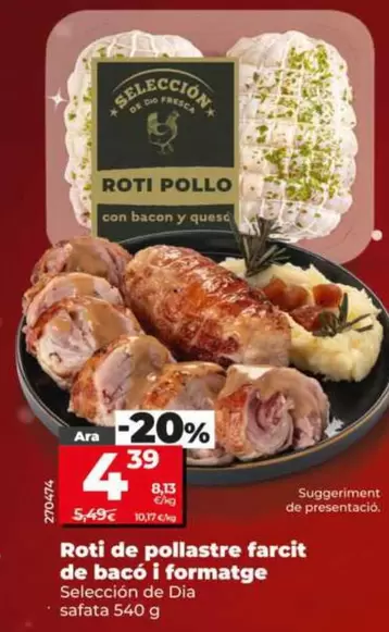 Seleccion De Dia - Roti De Pollo Relleno De Bacon Y Queso