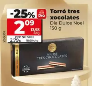 Dia Dulce Noel - Turrón Tres Chocolates