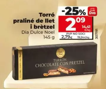 Dia Dulce Noel - Turrón Praliné De Leche Y Pretzel