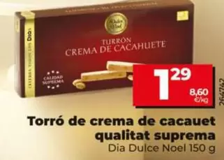 Dia Dulce Noel - Turrón De Crema De Cacahuete Calidad Suprema