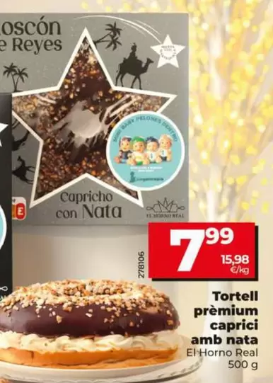 El Horno - Roscón Premium Capricho Con Nata El Horno