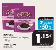 Borges - Pasas California Sin Pepitas