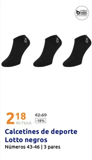 Lotto - Calcetines De Deporte Negros