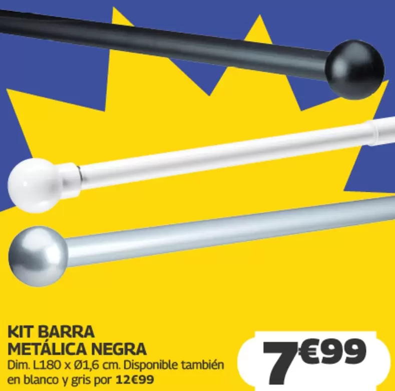 DIM - Kit Barra Metalica Negra