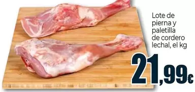 Lote De Pierna Y Paletilla De Cordero Lechal