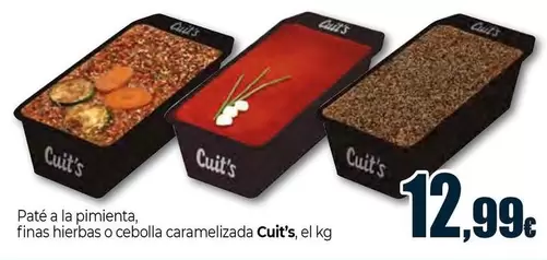 Cuit´s - Paté A La Pimienta, Finas Hierbas O Cebolla Caramelizada