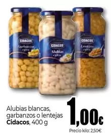 Cidacos - Alubias Blancas Garbanzos O Lentejas