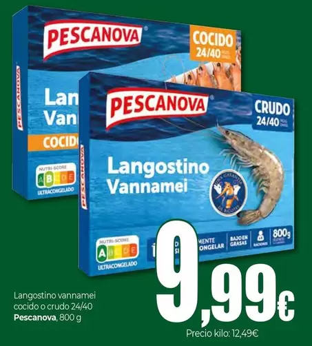 Pescanova - Langostino Vannamei Cocido O Cucido