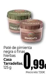 Casa Tarradellas - Pate De Pimienta Negra O Finas Hierbas
