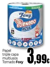 Foxy - Papel Triple Capa Multiusos Tornado