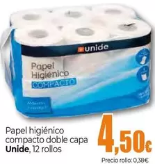 Unide - Papel Higienico Compacto Doble Capa