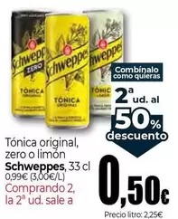 Schweppes - Tonica Original, Zero O Limon