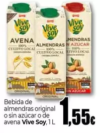 ViveSoy - Bebida De Almendras Original O Sin Azúcar O De Avena