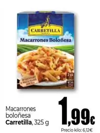 Carretilla - Macarrones Boloñesa