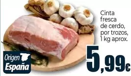 Cinta Fresca De Cerdo, Por Trozos