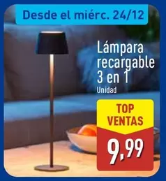 Lámpara Recargable 3 En 1