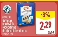 Biscotto - Galletas Sandwich Recubiertas De Chocolate Blanco