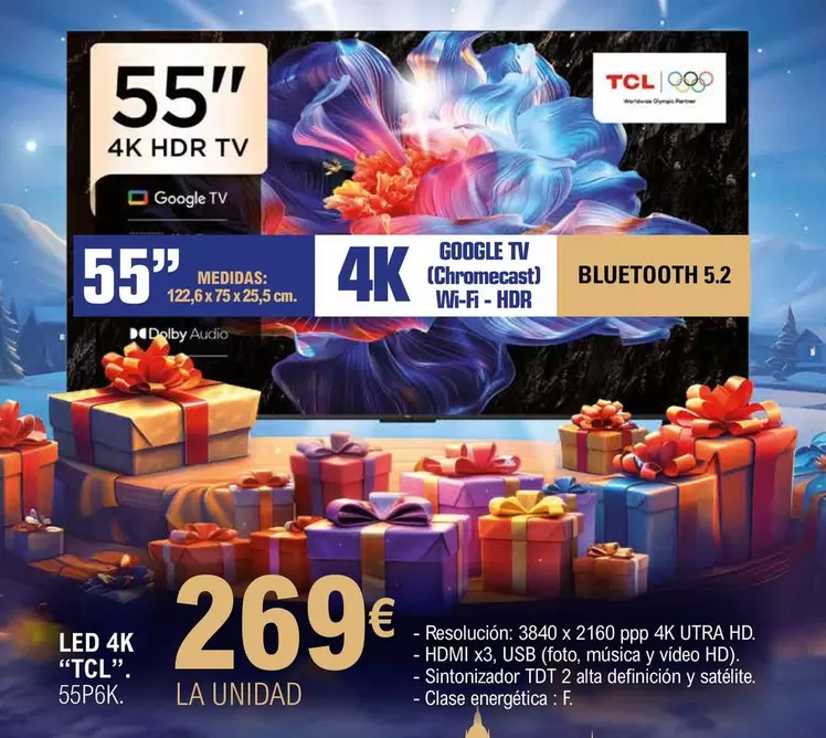 TCL - Led 4K 55P6K
