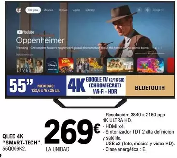 Smart-Tech - Qled 4K 55QG06K2