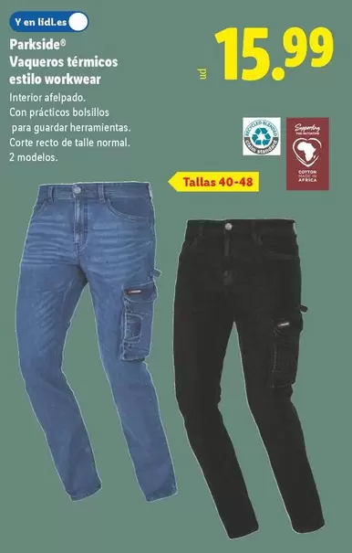 Parkside - Vaqueros Térmicos Estilo Workwear