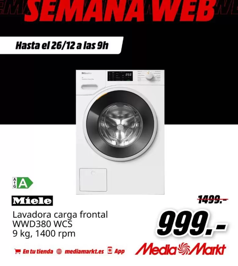 Miele - Lavadora Carga Frontal WWD380 WCS