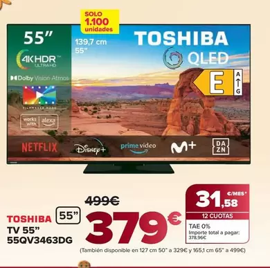 Toshiba - Tv 55" 55QV3463DG