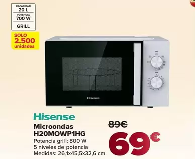 Hisense - Microondas H20MOWP1HG