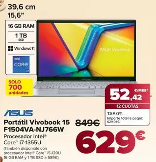Asus - Portatil Vivobook 15 F1504VA-NJ766W