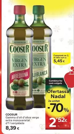 Coosur - Gamma D'oli D'oliva Verge Extra Monovarietal D'1 | Senyalada 