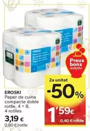 Eroski - Paper De Cuina Compacte Doble Rotlle