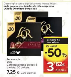 L'Or - Cafè Nespresso Selecció Barista