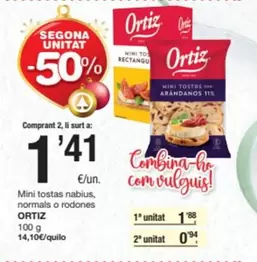 Ortiz - Mini Tostas Nabius Normals O Rodones