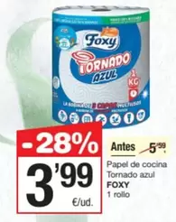 Foxy - Papel De Cocina Tornado Azul