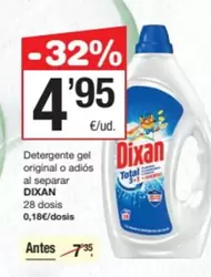 Dixan - Detergente Gel Original O Adios Al Separar